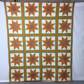 Antique Star Block Quilt