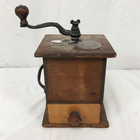 Tall Antique Coffee Grinder