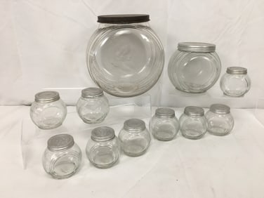 Seller's Ribbed Canisters & Spice Jars