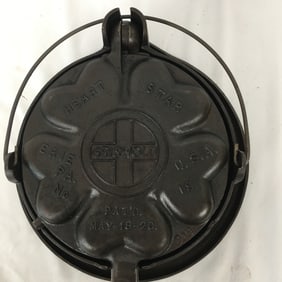 Griswold No. 18 Heart & Star Waffle Iron