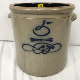 5 Gallon Lazy 8 Stoneware Crock