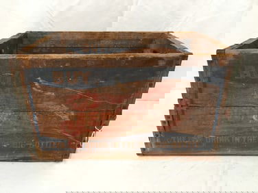 Pepsi-Cola Wooden Advertising Crate