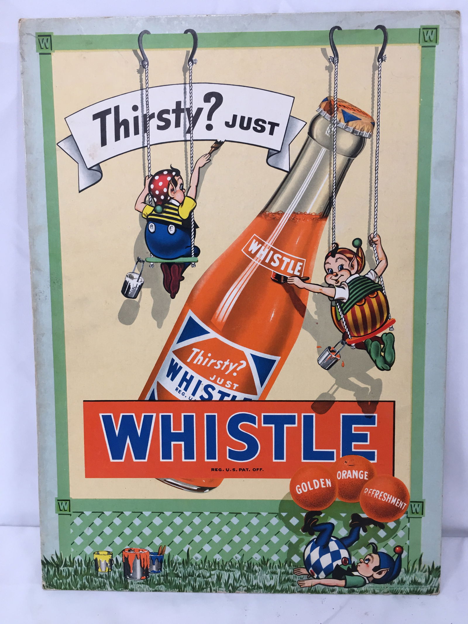 Thirsty? Just Whistle Advertising Cardboard Litho (1 of 5)