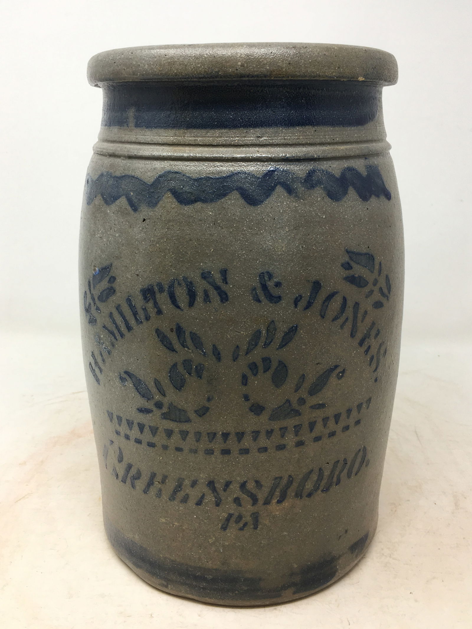 Hamilton & Jones Decorated Stoneware Jar (1 of 4)