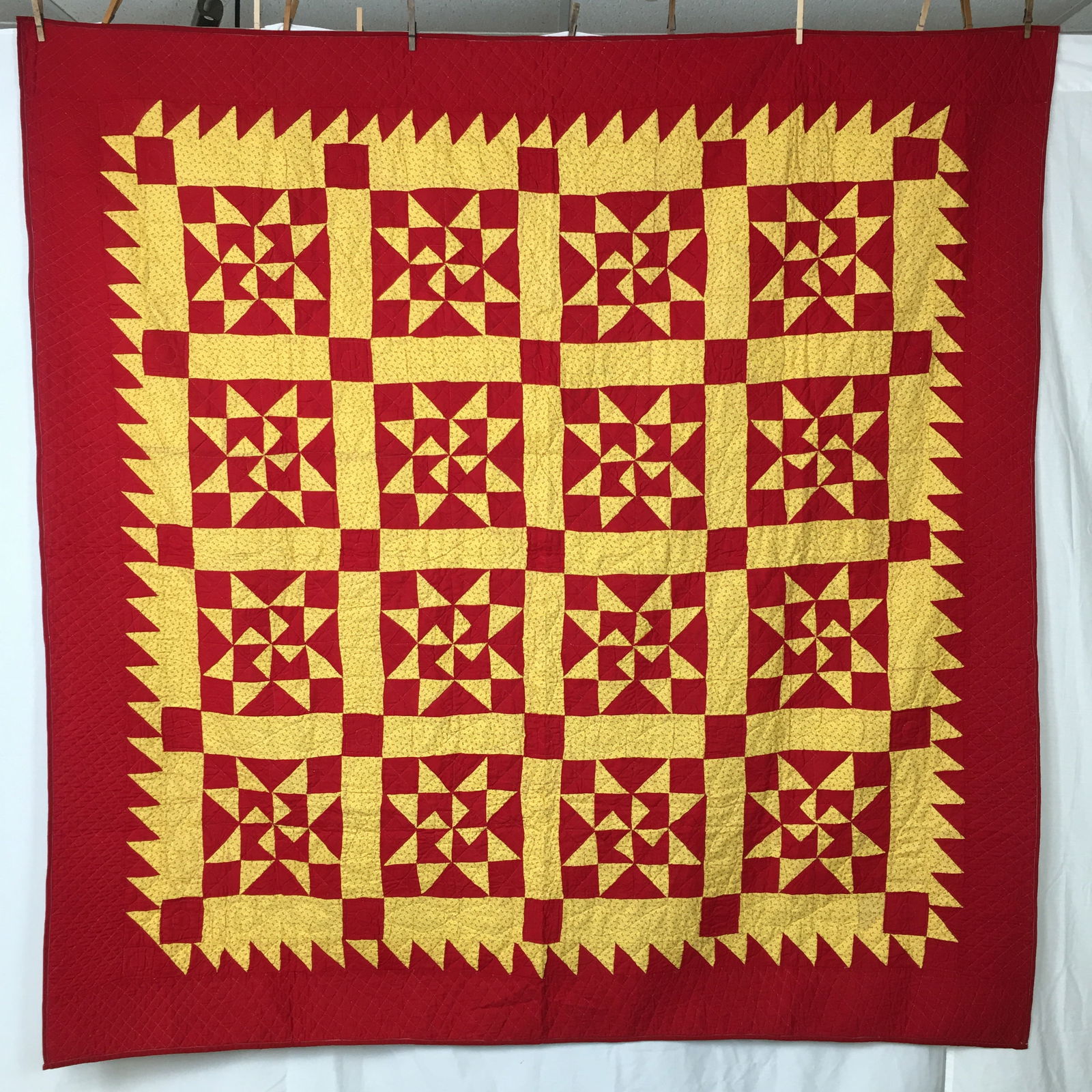 Antique Quilt, Sawtooth Pinwheel (1 of 5)