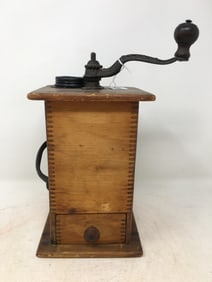 Antique Wooden Coffee Grinder