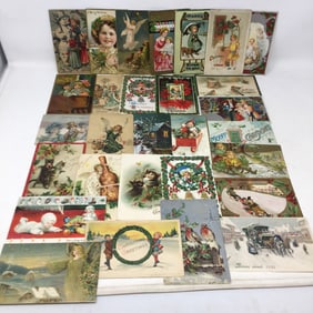 (29) Antique Christmas Postcards