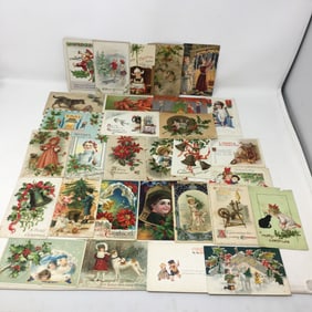 (30) Antique Christmas Postcards