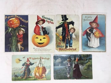 (6) Halloween Postcards