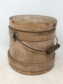 Small Firkin in Salmon Paint