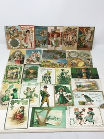 (26) Antique New Year & St. Patrick's Postcards