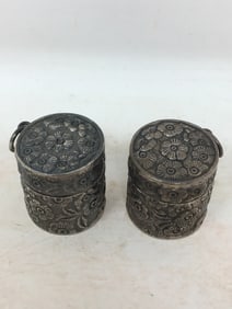 (2) Sterling Silver Thimble Holders