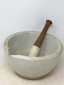 Large Stoneware Mortar & Pestle