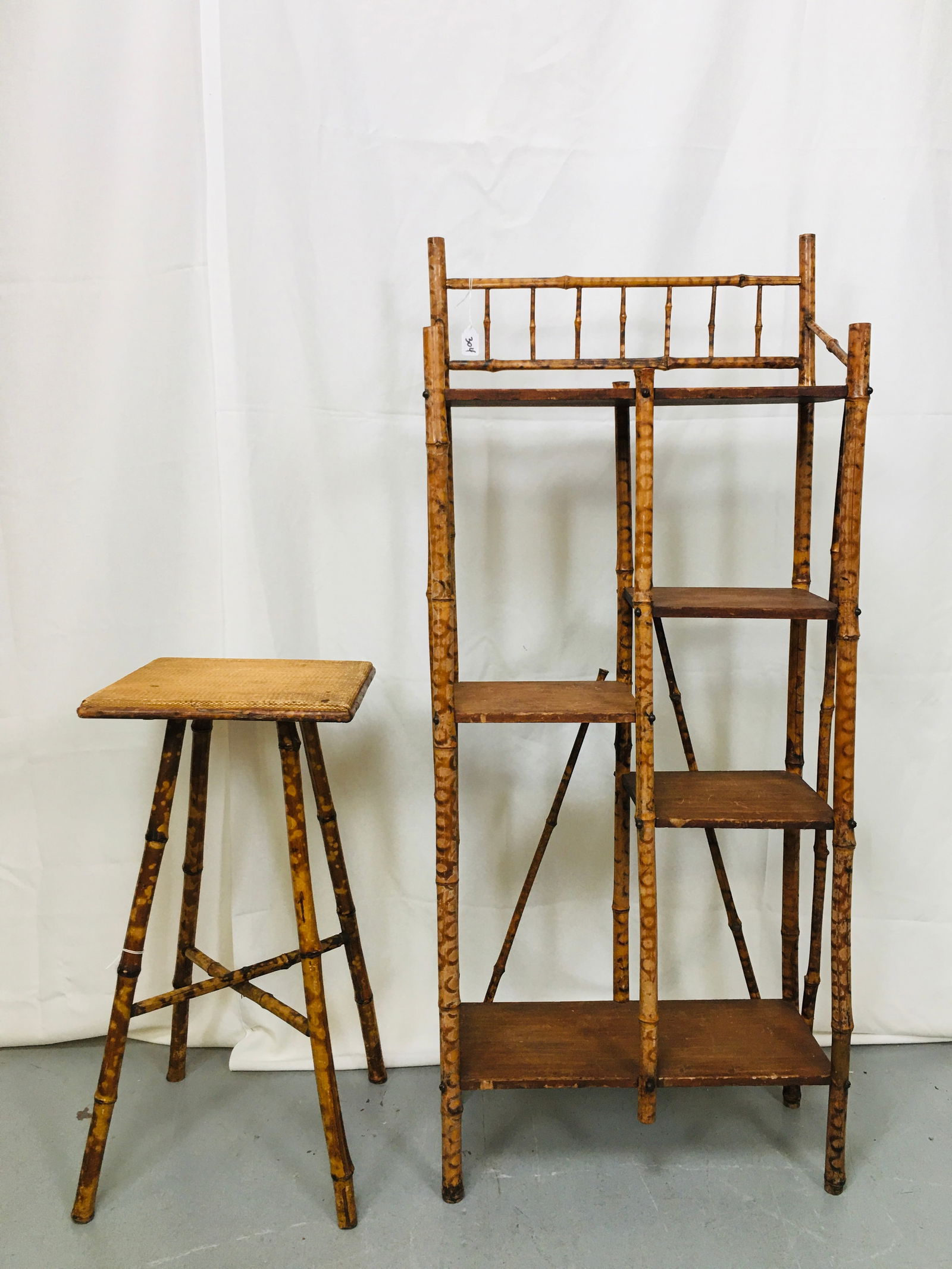 Antique Bamboo Leg Shelf & Plant Stand (1 of 6)