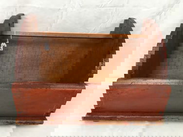 The Clipper Primitive Wooden Box, Red Paint