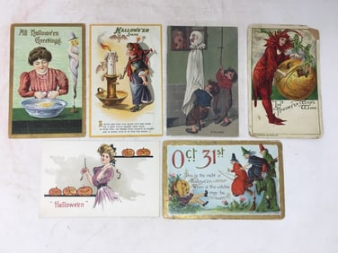 (6) Halloween Postcards