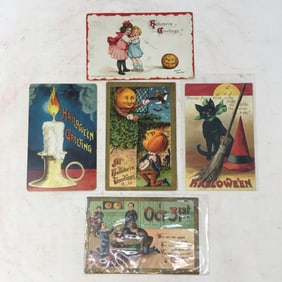 (5) Halloween Postcards