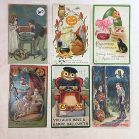 (6) Halloween Postcards