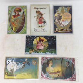 (6) Halloween Postcards