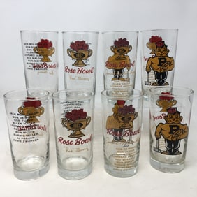 1967 Purdue Rose Bowl Commemorative Drinking Glasses