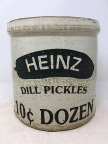 2 Gallon Stoneware Heinz Dill Pickles Advertising Crock