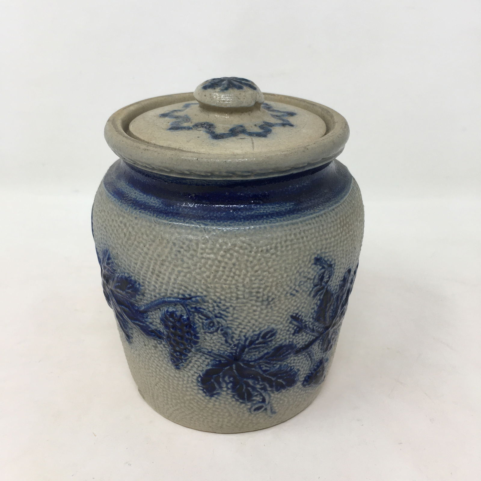 White's Utica Stoneware Mustard Jar (1 of 5)