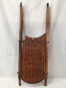 Wooden Advertising Sled, Goldstein Clothiers