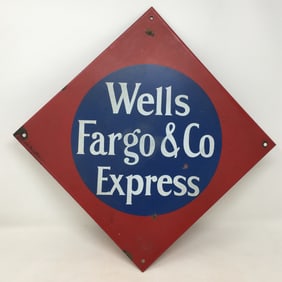 Wells Fargo & Co Express Porcelain Sign