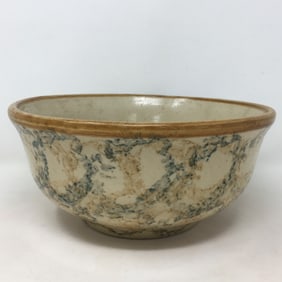 Chicken Wire Sponged Yellowware Bowl