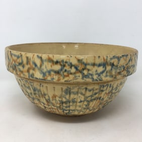 Sponged Red Wing Saffron Ware Bowl