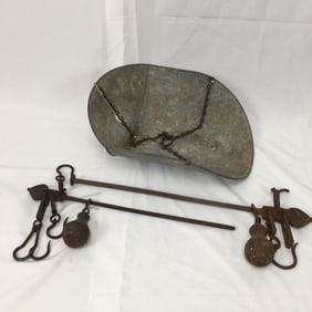 (2) Hanging Scales, Galvanized Pan