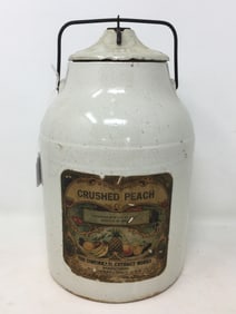 Cincinnati Extract Works Stoneware Fruit Jar, Paper Label