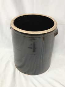 4 Gallon Brown Glaze Stoneware Crock
