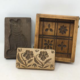 Wooden Butter, Gingerbread Molds