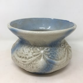 Blue & White Stoneware Spittoon