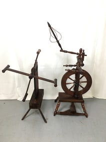 Antique Yarn Winder, Spinning Wheel