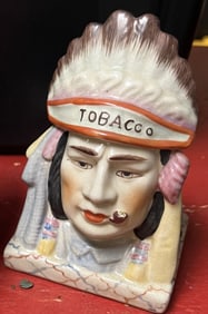 Majolica Indian Tobacco Humidor