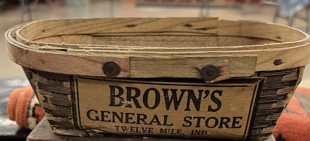 General Store Advertising Berry Basket