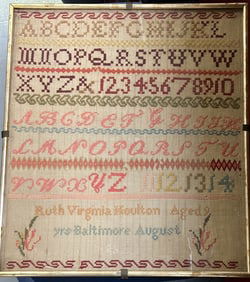 Child's 1852 Sampler