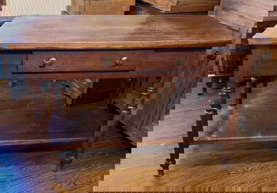 Country Work Table w/ One Drawer