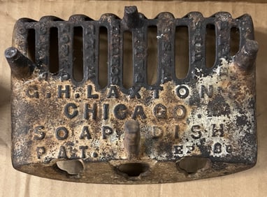 Cast Iron Footed Hanging Soap Dish