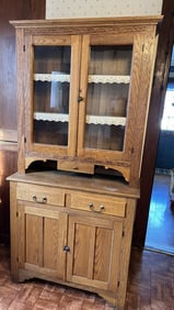 Oak Stepback Cupboard