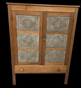 12 Tin Poplar Pie Safe