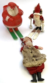 Group of 3 Vintage Santas