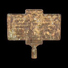 Cast Iron Sign 1932 Tavern Two-Sided