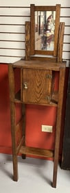 Arts & Craft Oak Shaving Stand