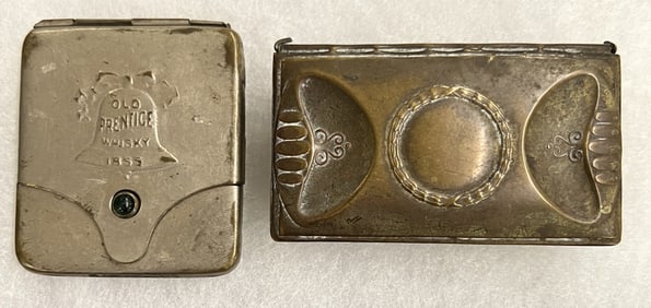 Two Stamp Safes, Match Safe, WWI Lighter