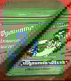 Black Americana Advertising Tin German