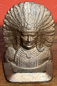 Cast Iron Indian Chief Door Stop