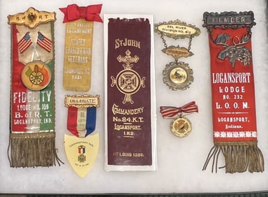 Group of Lodge Badges & Ribbon